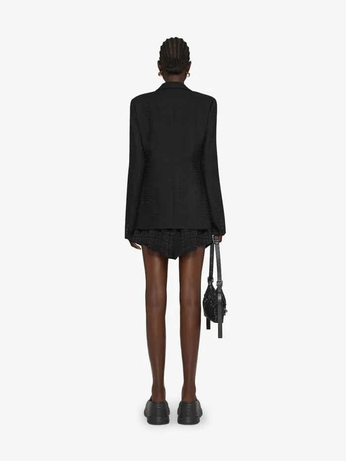 Women Pants and Shorts Givenchy Shorts With Zips In 4G Jacquard Black