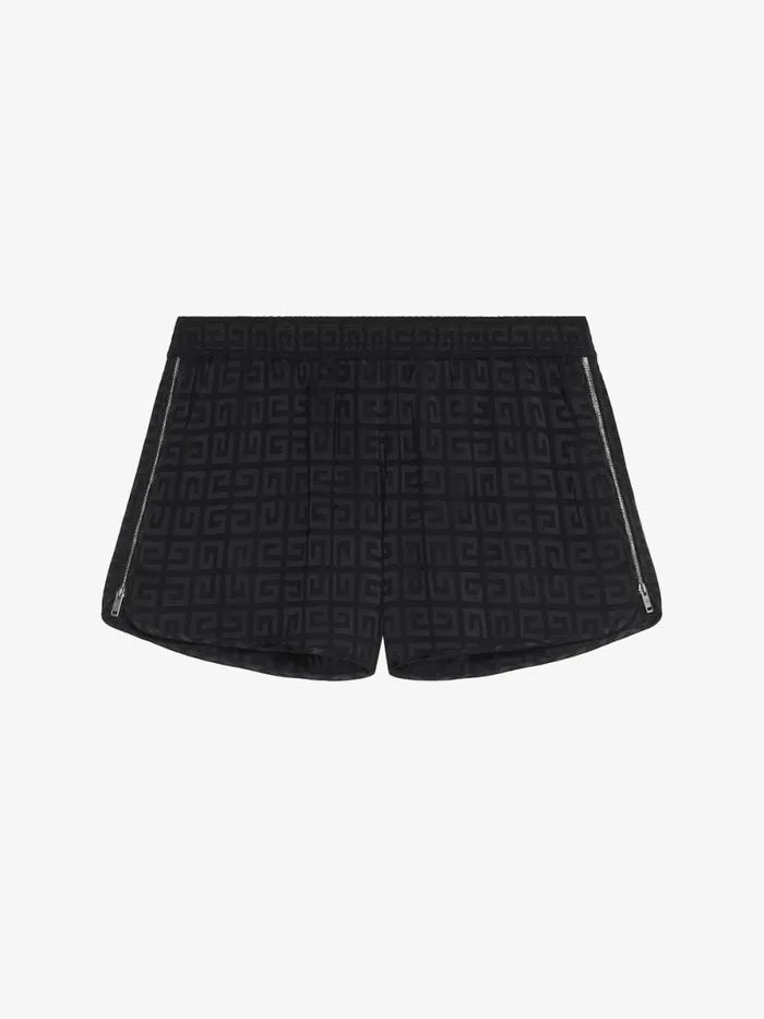 Women Pants and Shorts Givenchy Shorts With Zips In 4G Jacquard Black