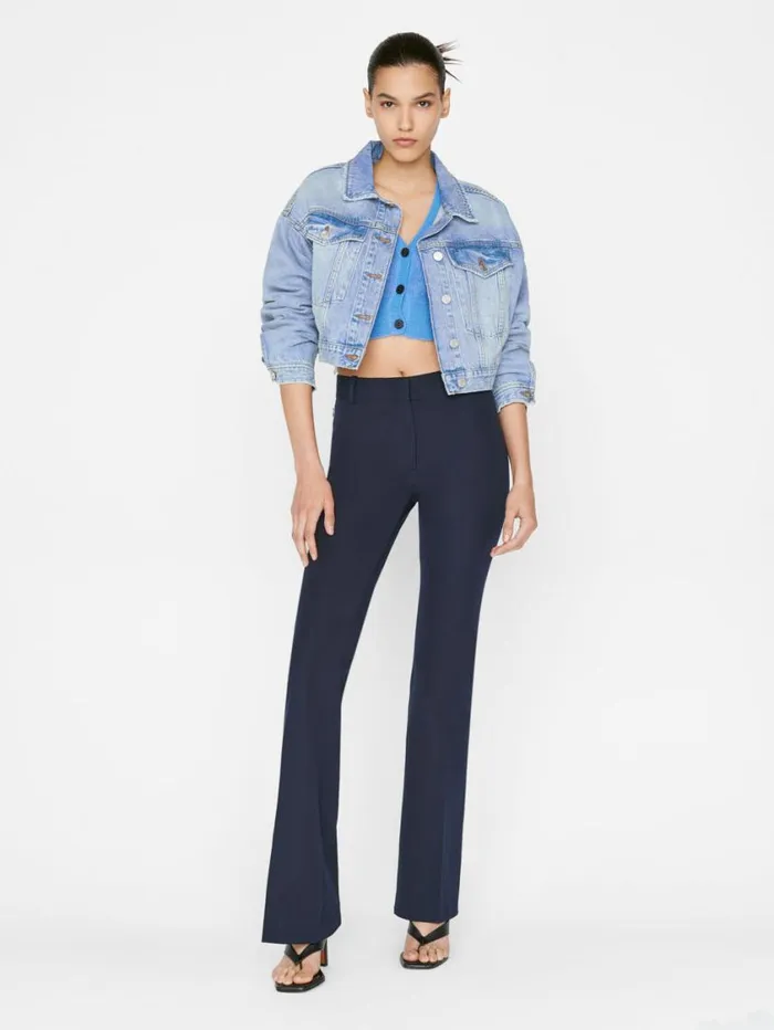Women Pants FRAME Le High Flare Trouser 8212 Navy