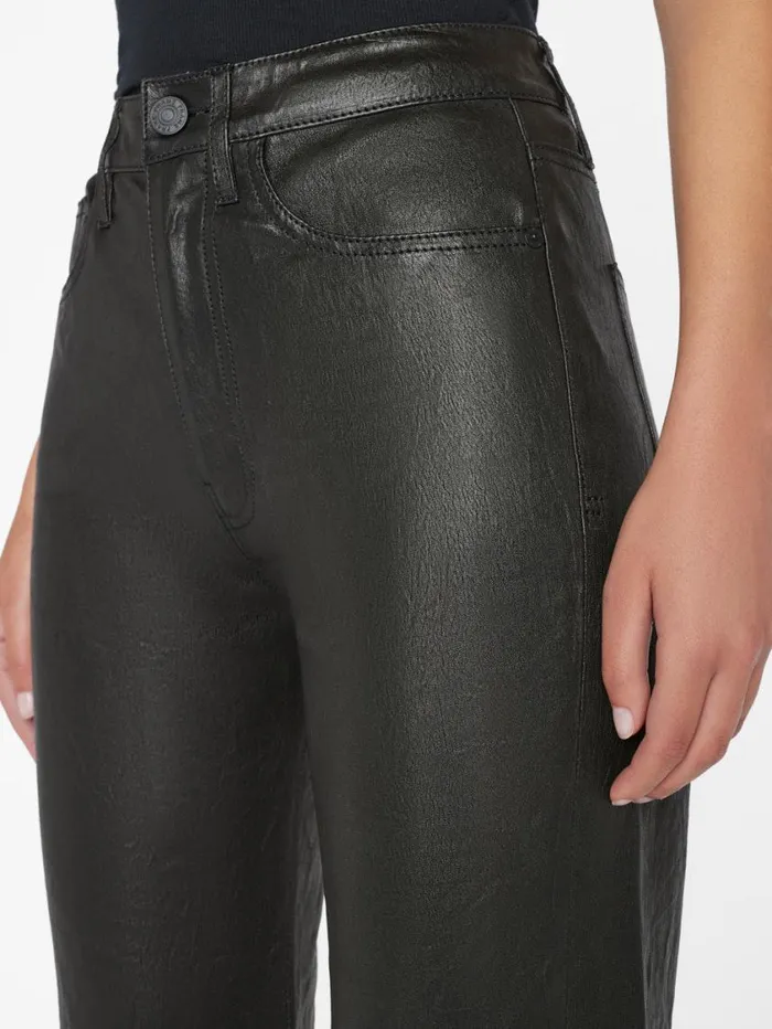 Women Pants FRAME Le Jane Crop Leather 8212 Noir Women Pants FRAME Le Jane Crop Leather 8212 Noir