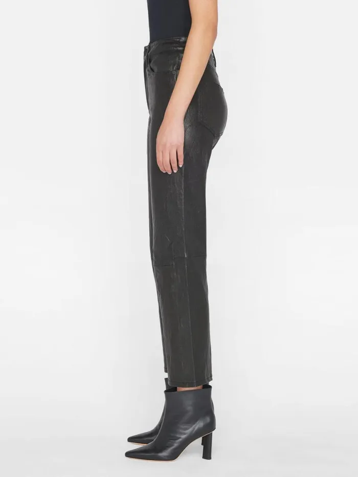 Women Pants FRAME Le Jane Crop Leather 8212 Noir Women Pants FRAME Le Jane Crop Leather 8212 Noir
