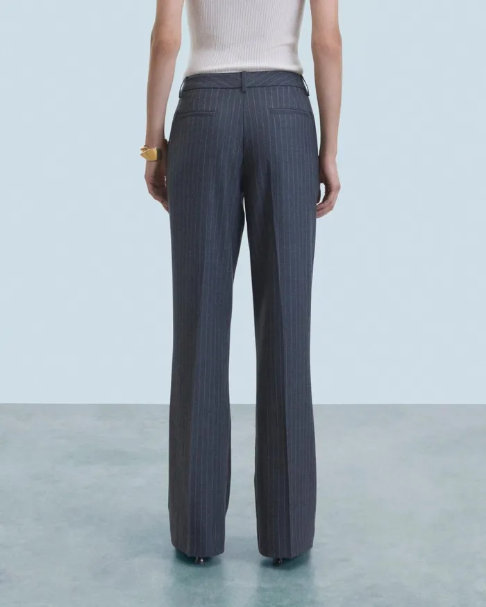 Women Pants From Future Wide Tailoring Trousers Rayures Gris