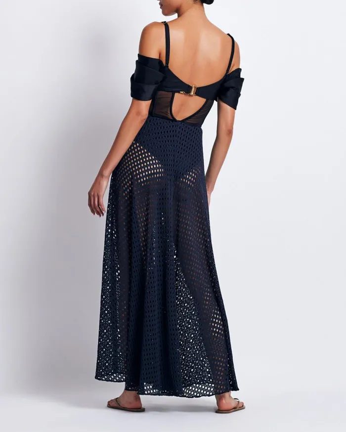 Women PatBO Beach Dresses CORSET NETTED MAXI DRESS FINAL SALE Black Women PatBO Beach Dresses CORSET NETTED MAXI DRESS FINAL SALE Black