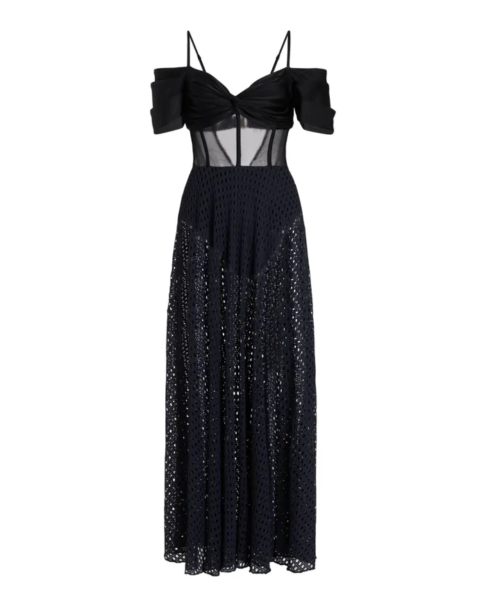 Women PatBO Beach Dresses CORSET NETTED MAXI DRESS FINAL SALE Black Women PatBO Beach Dresses CORSET NETTED MAXI DRESS FINAL SALE Black