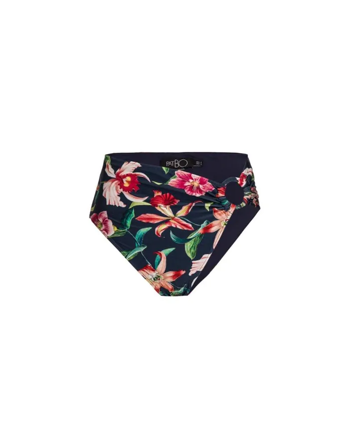 Women PatBO Bikinis Laelia MidRise Bikini Bottom FINAL SALE Midnight