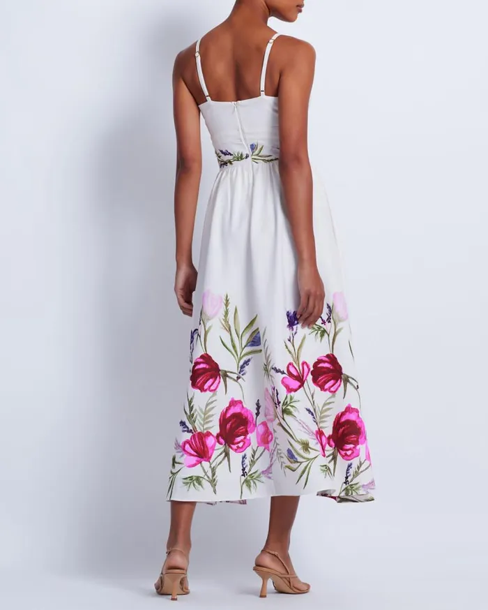 Women PatBO Dresses and Jumpsuits Viera VNeck Midi Dress White Women PatBO Dresses and Jumpsuits Viera VNeck Midi Dress White