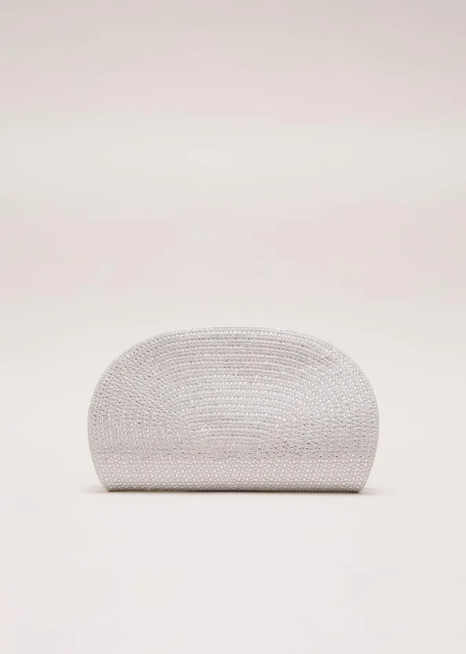 Women Phase Eight Bags and Clutches Embellished Semi Circle Bag