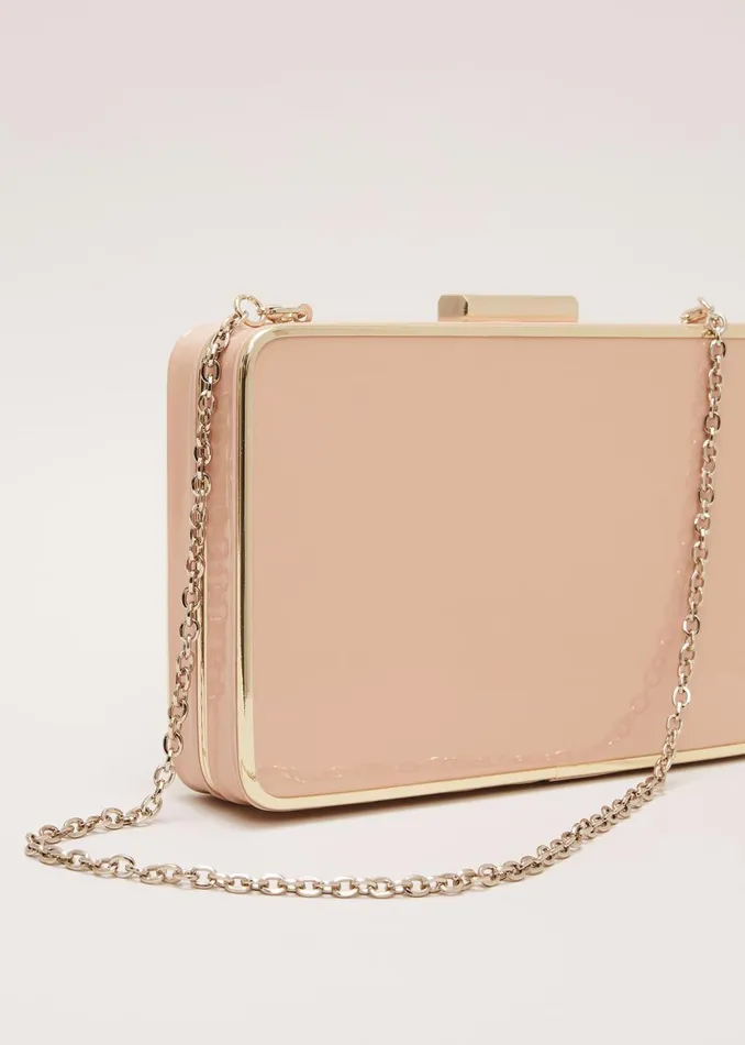 Women Phase Eight Bags and Clutches Patent Box Clutch