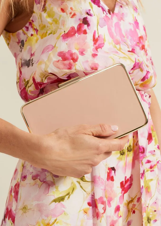 Women Phase Eight Bags and Clutches Patent Box Clutch