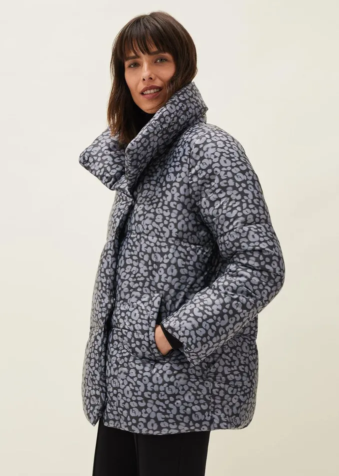 Women Phase Eight Coats Anny Animal Print Puffer Coat