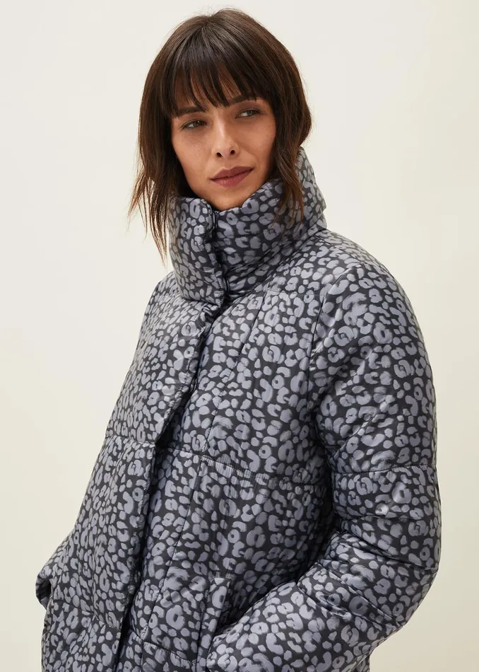 Women Phase Eight Coats Anny Animal Print Puffer Coat