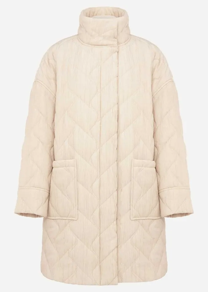 Women Phase Eight Coats Fae Textured Quilted Longline Coat