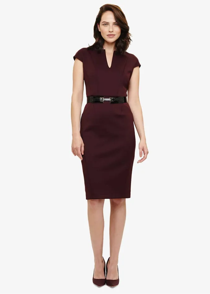Women Phase Eight Dresses Abby Belted Scuba Dress