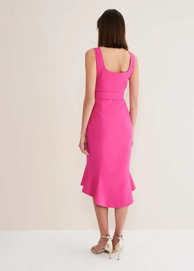 Women Phase Eight Dresses Adria Pink Fitted Midi Dress