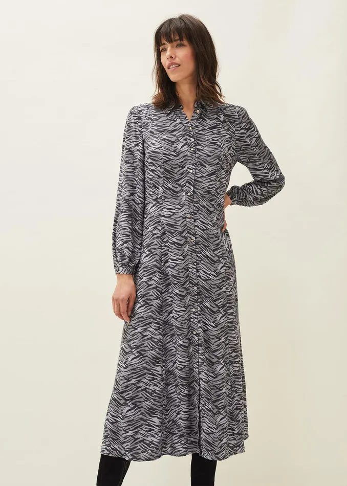 Women Phase Eight Dresses Amari Zebra Print Midaxi Dress