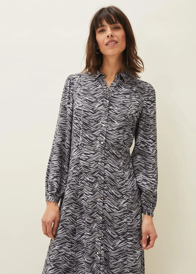 Women Phase Eight Dresses Amari Zebra Print Midaxi Dress