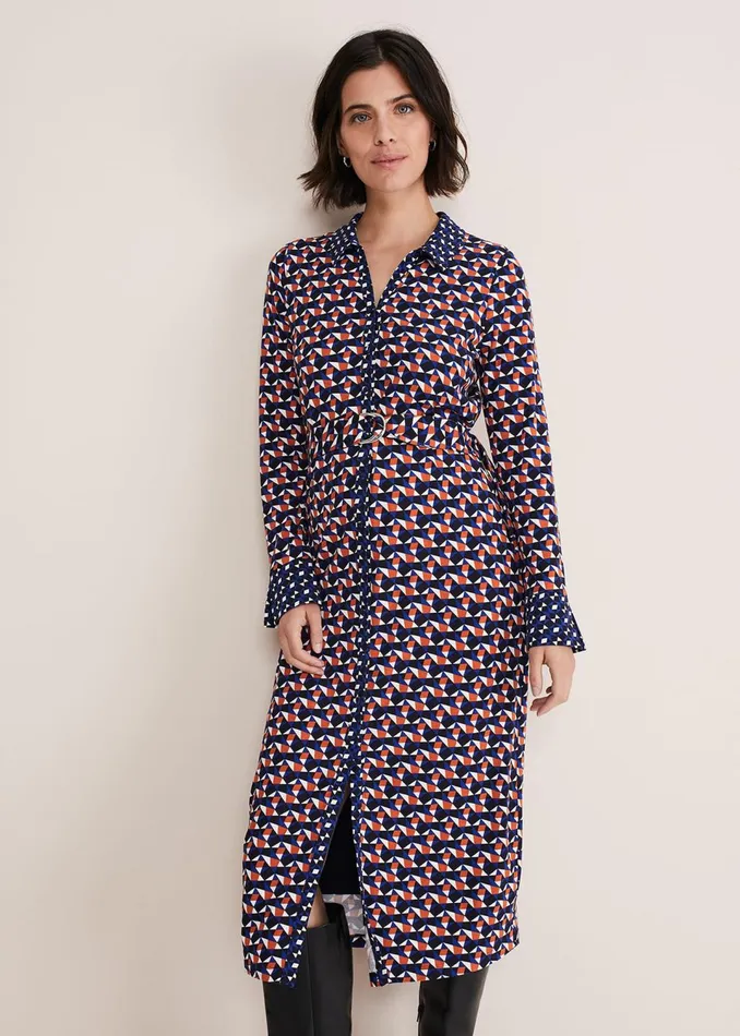 Women Phase Eight Dresses Amel Geo Fitted Jersey Dress