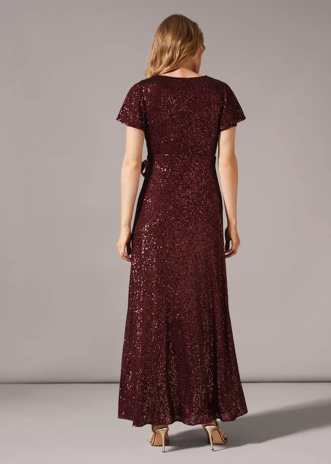 Women Phase Eight Dresses Amily Sequin Wrap Dress