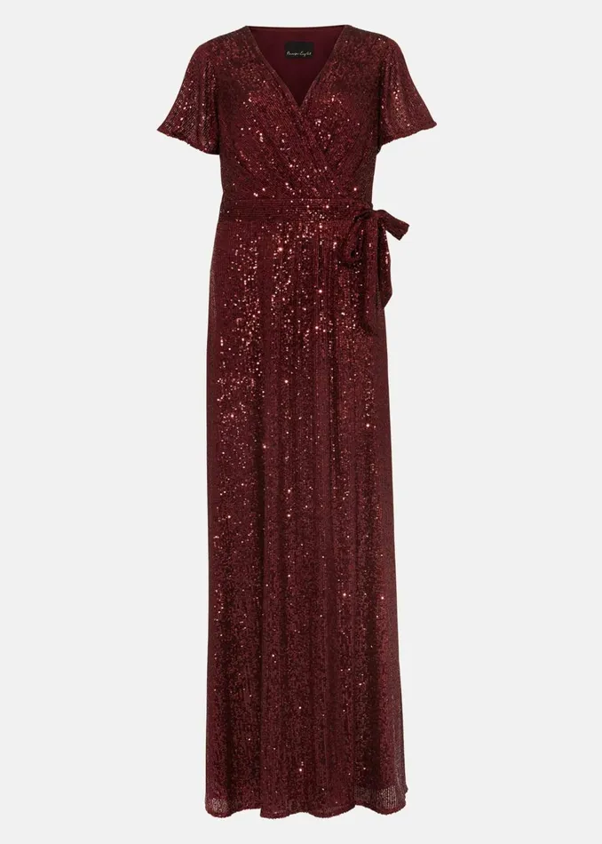 Women Phase Eight Dresses Amily Sequin Wrap Dress