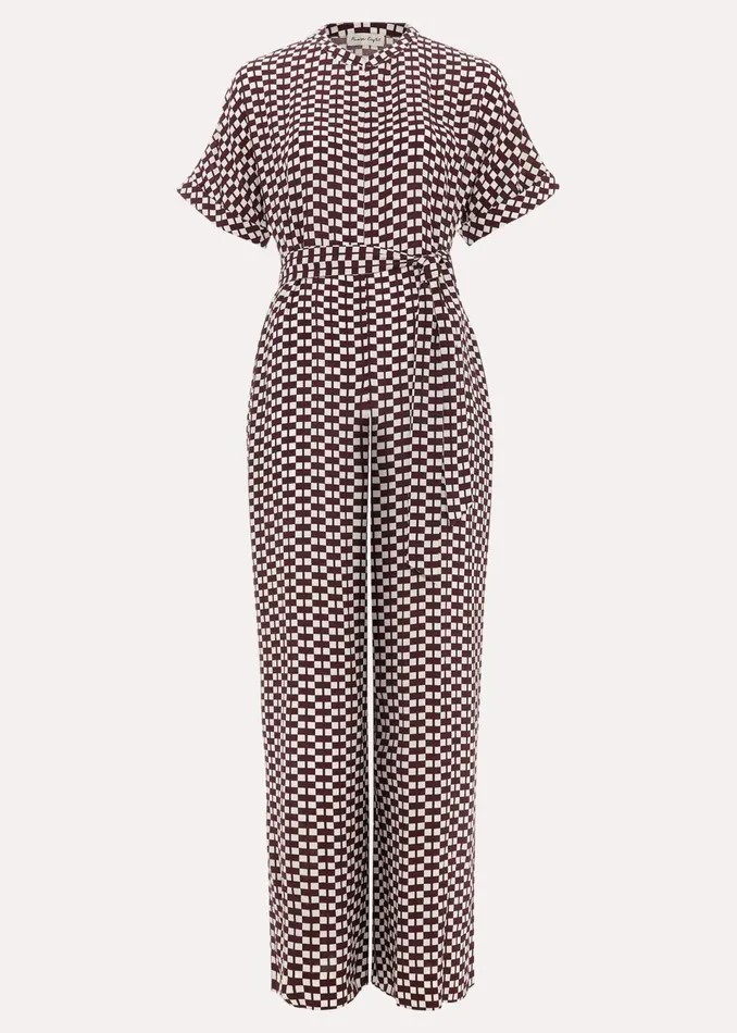 Women Phase Eight Dresses Andra Geo Tie Waist Jumpsuit