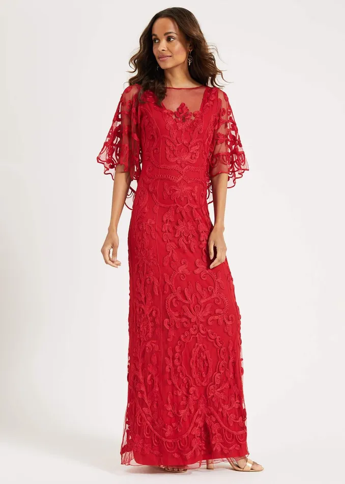 Women Phase Eight Dresses Aviana Tapework Lace Maxi Dress