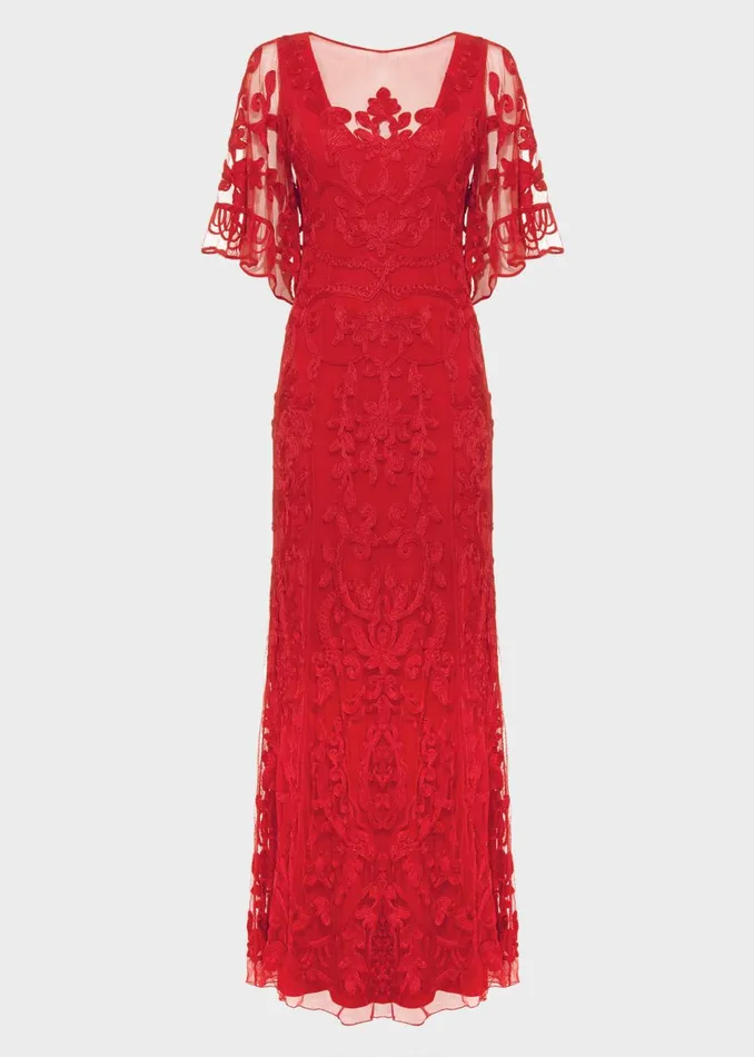 Women Phase Eight Dresses Aviana Tapework Lace Maxi Dress