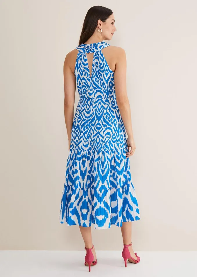 Women Phase Eight Dresses Bella Cross Neck Print Midi Dress