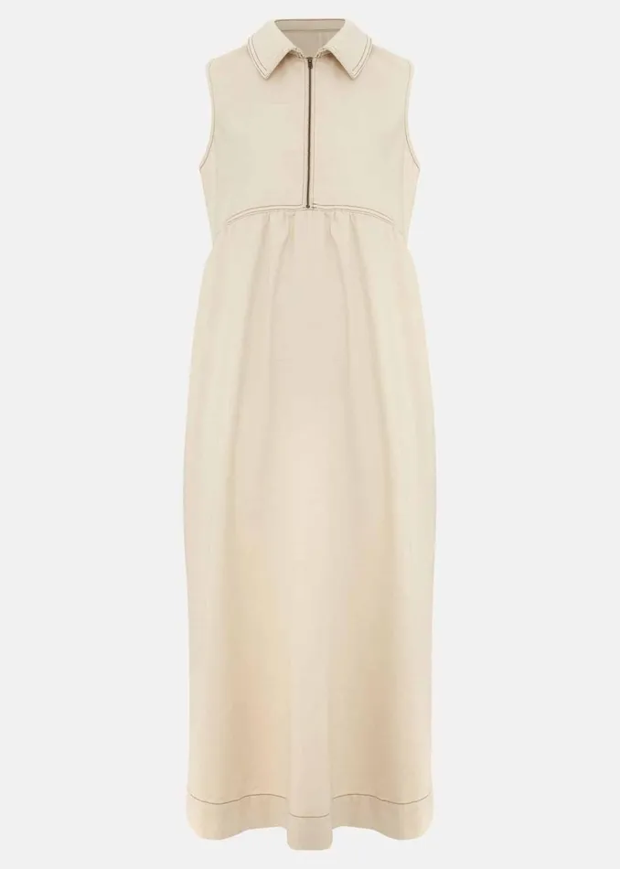 Women Phase Eight Dresses Blakely Zip Denim Midi Dress