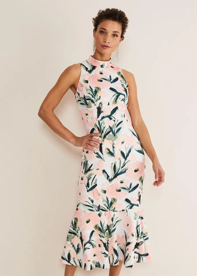 Women Phase Eight Dresses Braelyn Peplum Scuba Dress
