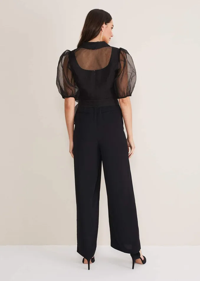 Women Phase Eight Dresses Brontie Puff Sleeve Wide Leg Jumpsuit