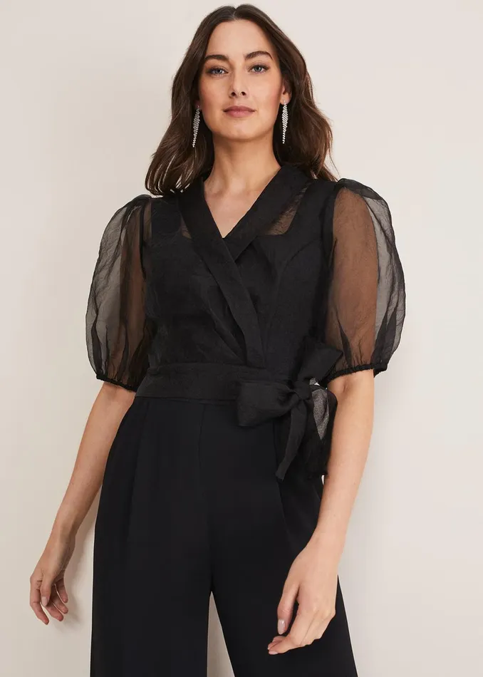 Women Phase Eight Dresses Brontie Puff Sleeve Wide Leg Jumpsuit