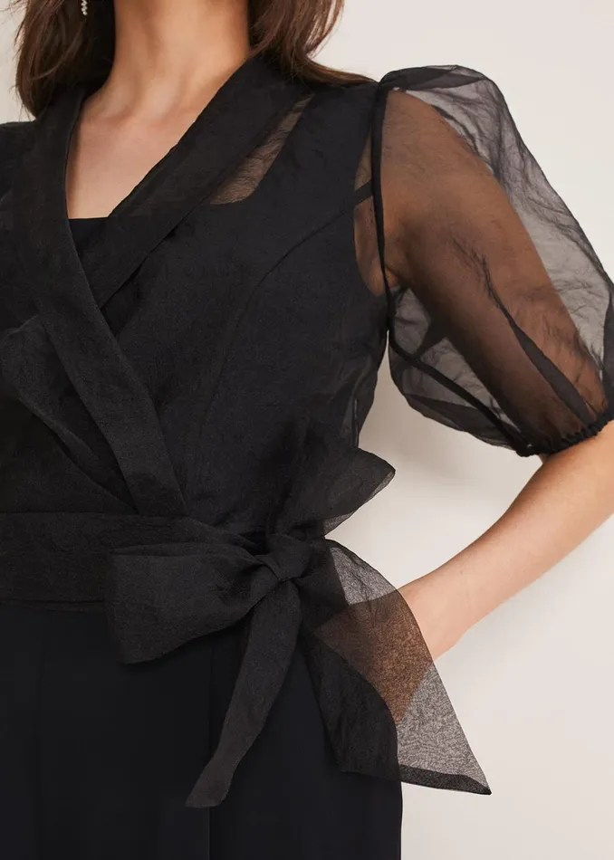 Women Phase Eight Dresses Brontie Puff Sleeve Wide Leg Jumpsuit