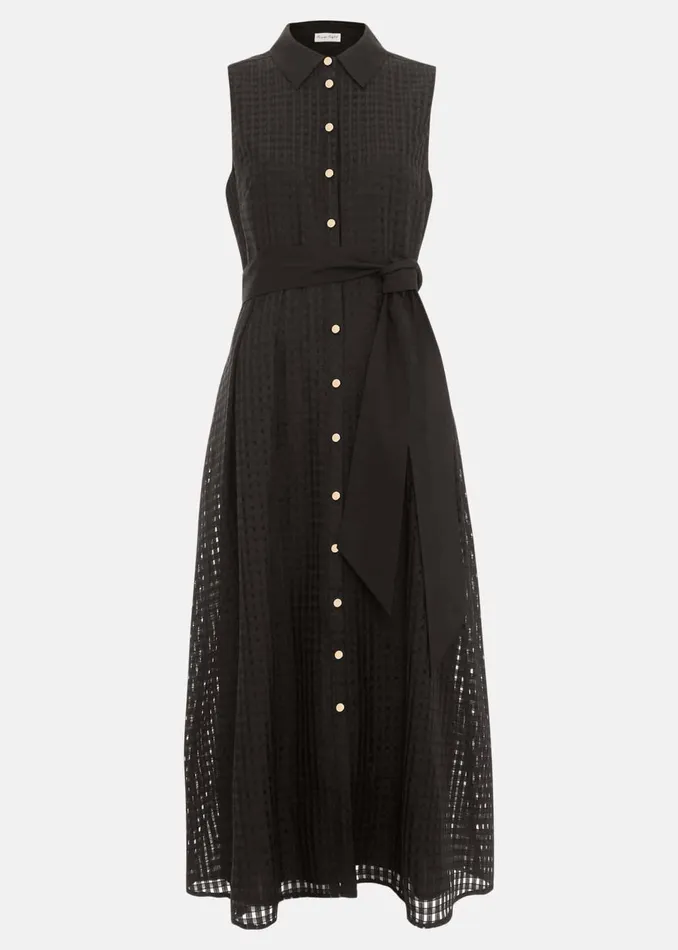 Women Phase Eight Dresses Carey Sleeveless Check Midi Dress
