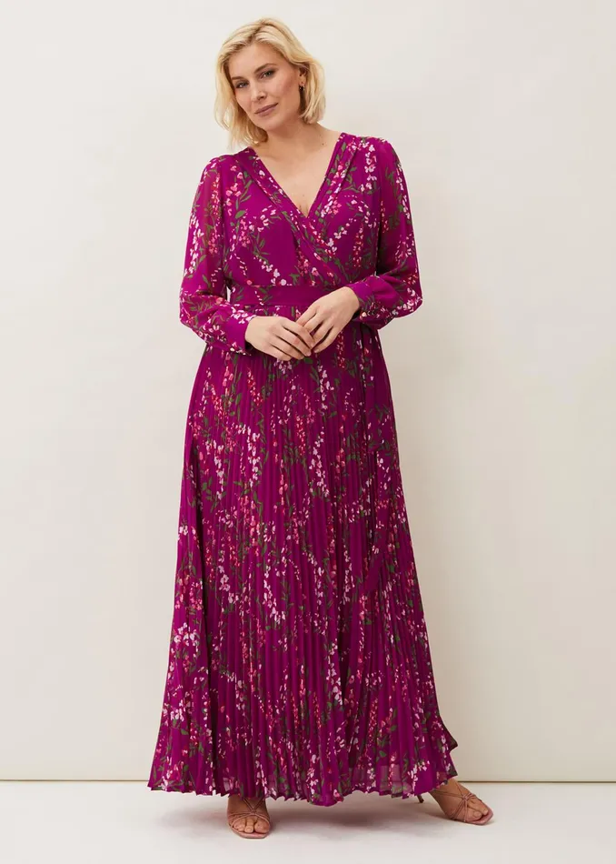 Women Phase Eight Dresses Carmen Pleated Maxi Dress