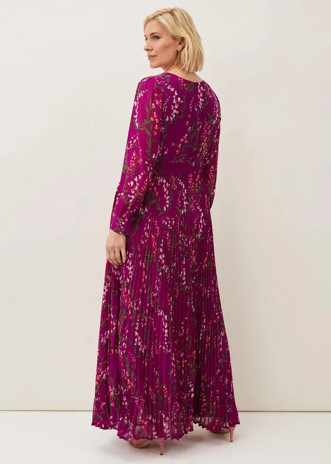 Women Phase Eight Dresses Carmen Pleated Maxi Dress