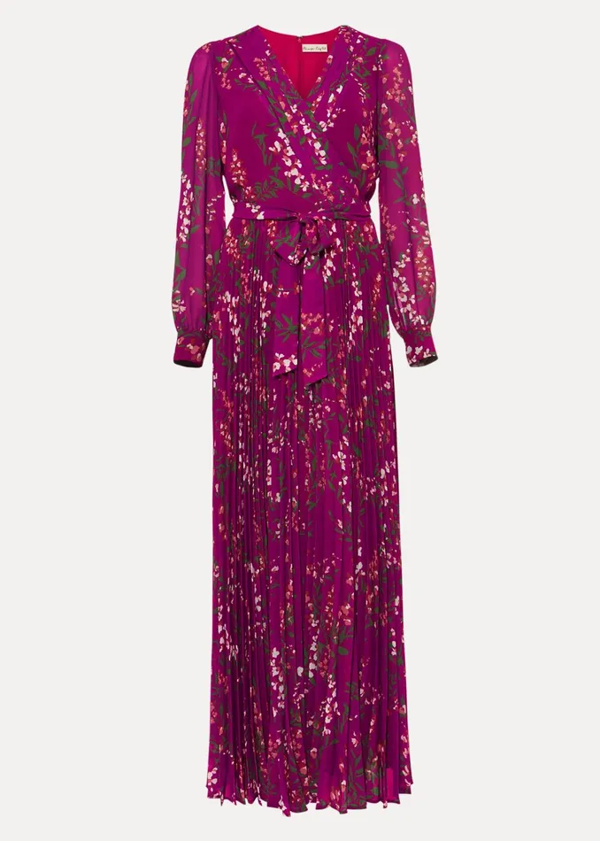 Women Phase Eight Dresses Carmen Pleated Maxi Dress