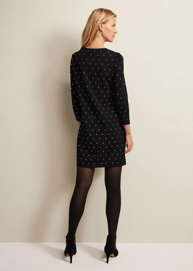 Women Phase Eight Dresses Catriona Stud Shift Knitted Mini Dress