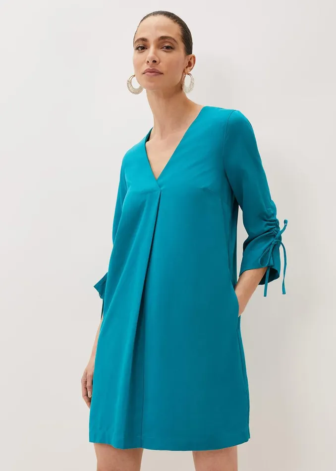 Women Phase Eight Dresses Ceiara Ruched Sleeve Tunic Dress