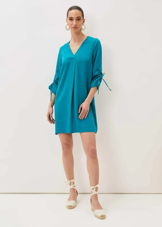 Women Phase Eight Dresses Ceiara Ruched Sleeve Tunic Dress