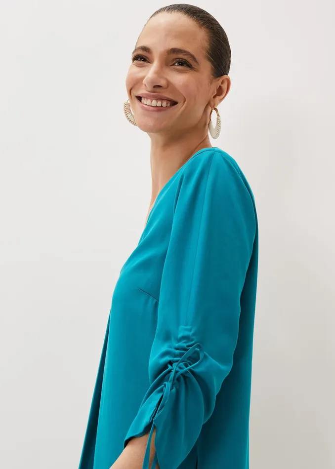 Women Phase Eight Dresses Ceiara Ruched Sleeve Tunic Dress