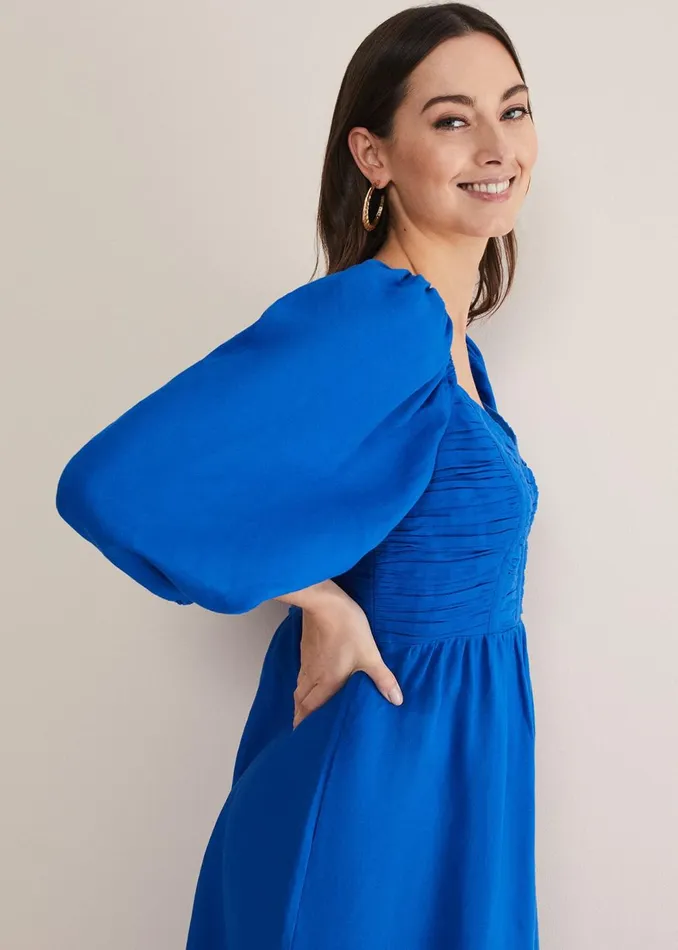 Women Phase Eight Dresses Celila Linen Midi Dress
