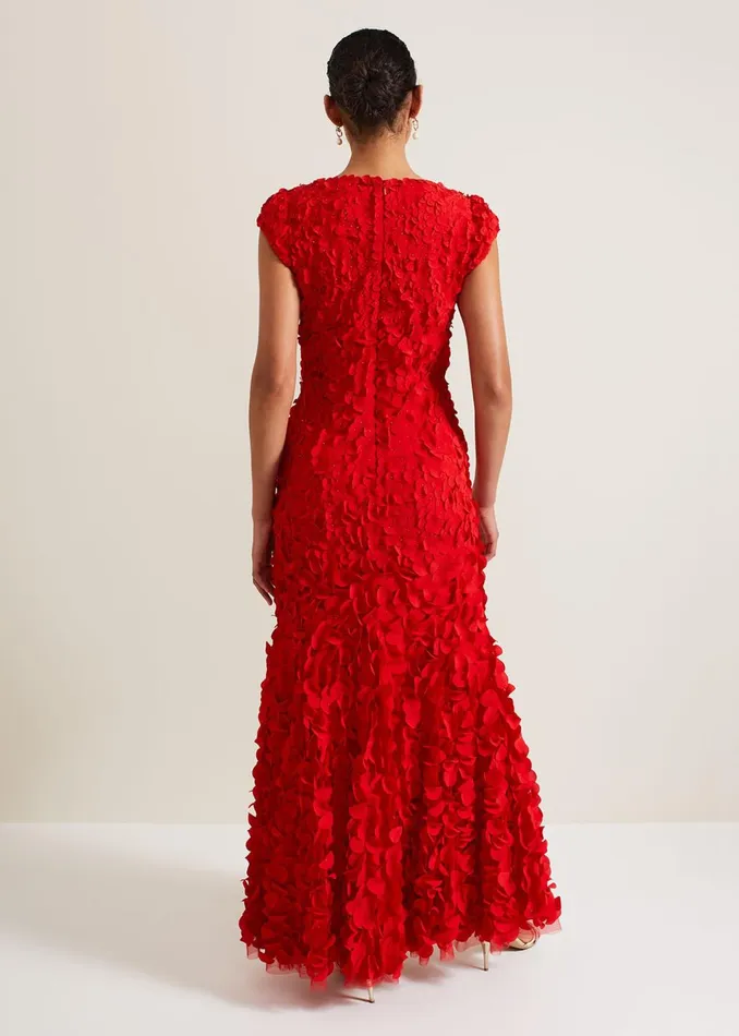 Women Phase Eight Dresses Charlene Ruffle Maxi Dress