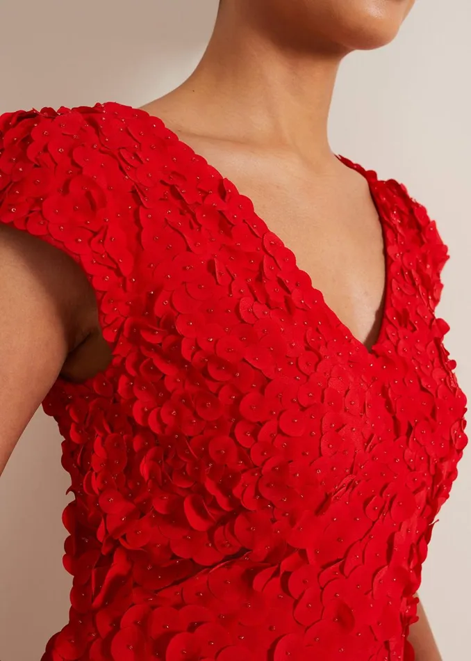 Women Phase Eight Dresses Charlene Ruffle Maxi Dress
