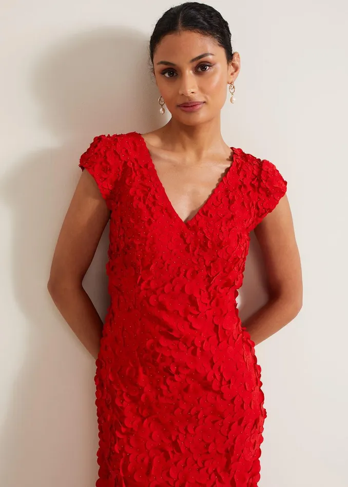 Women Phase Eight Dresses Charlene Ruffle Maxi Dress