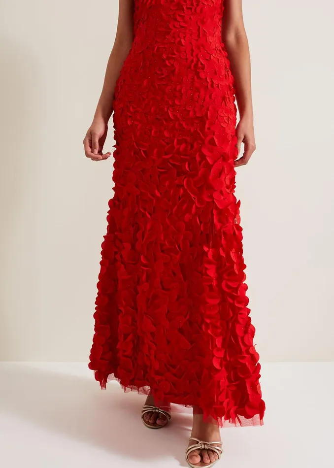 Women Phase Eight Dresses Charlene Ruffle Maxi Dress
