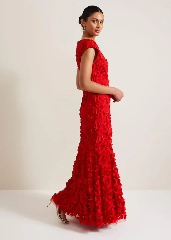 Women Phase Eight Dresses Charlene Ruffle Maxi Dress