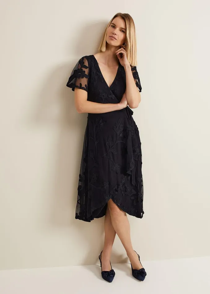 Women Phase Eight Dresses Clara Tapework Wrap Dress