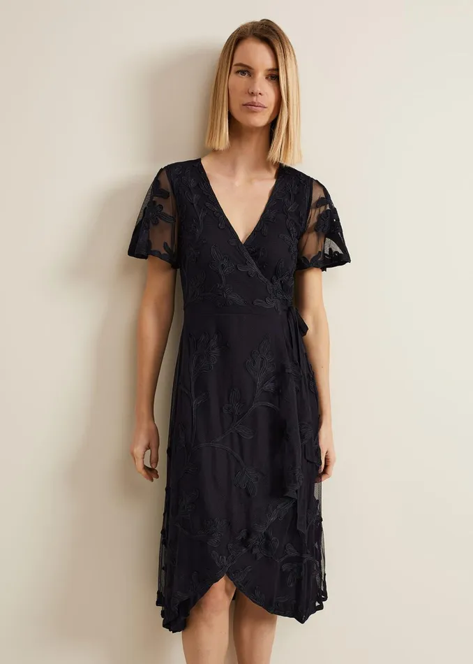 Women Phase Eight Dresses Clara Tapework Wrap Dress