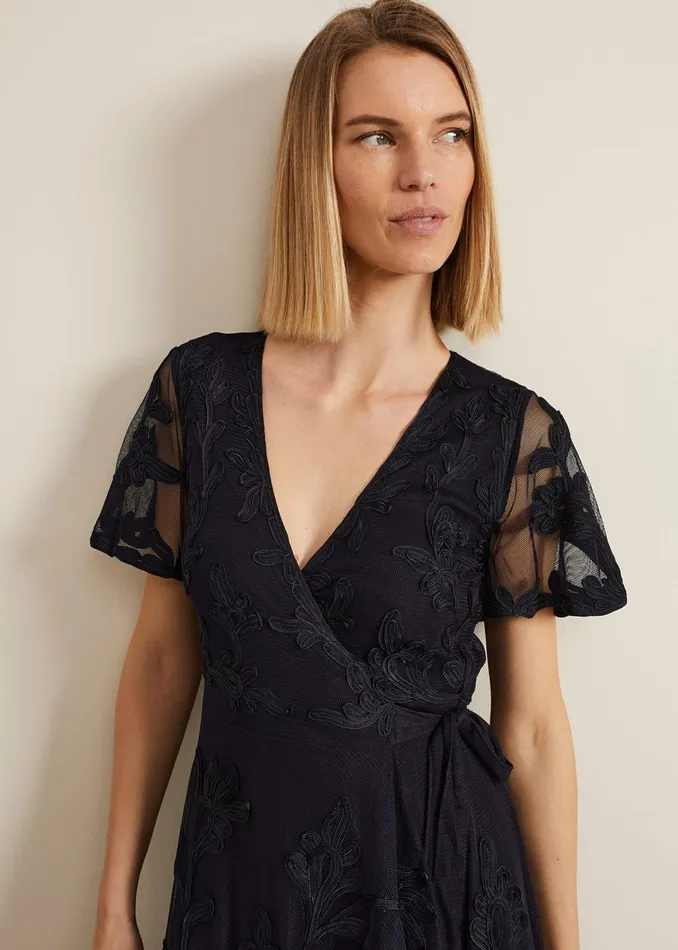 Women Phase Eight Dresses Clara Tapework Wrap Dress