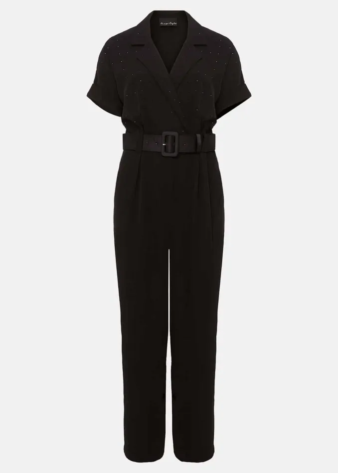 Women Phase Eight Dresses Constance Black Wide Leg Jumpsuit